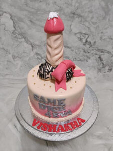 Dallas-Texas-Bachelorette-Stand-Up-Red-Heaed-Dick-Bachelorette-Cake