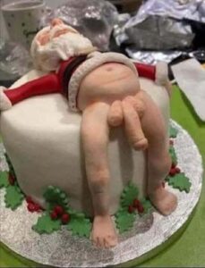 Dallas-Texas-Santa-Drunk-After-Sex-Dick-Hanging-Out-Cake